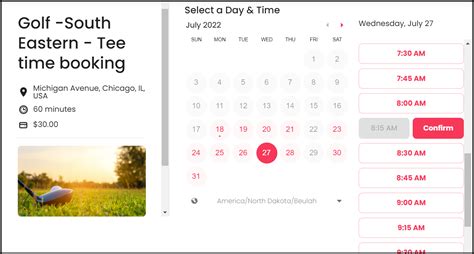 Tee Booking .